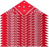 Aomig Paisley Bandana 12 Pcs Pirate Head Scarf Multicolor Hair Wraps