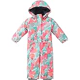 LUCKYLUAN Girls Boys One Piece Snowsuit Waterproof Windproof Ski Snow Hooded Coveralls