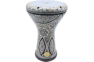 New! Gawharet El Fan Classic 17" Mother of Pearl Darbuka Drum Percussion (Duke)