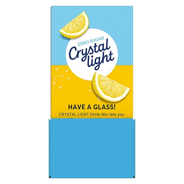 CRYSTAL LIGHT DRINK MIX, 120 PACKETS, FOR CONVENIENT ON-THE-GO FLAVORFUL HYDRATION, LEMONADE NATURAL FLAVOR WITH OTHER NATURAL FLAVOR, ZERO SUGAR, 0.14 OZ EACH