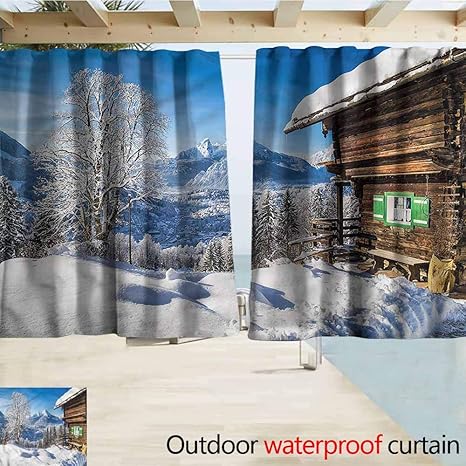 Amazon Com Marymunger Outdoor Patio Curtains Winter Snowy