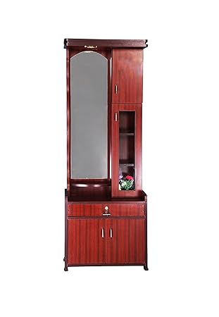 Joys Furnitures Dressing Table With More Storage & Light In Rosewood Color