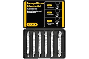 LLYZZ Damaged Screw Extractor Set, Christmas Stocking Stuffers for Men Adults, Stripped Screws Nuts & Bolts Drill Bit Tools for Easy Removal Broken Bolt or Screw, Retirement Birthday Gifts for Men (Silver)