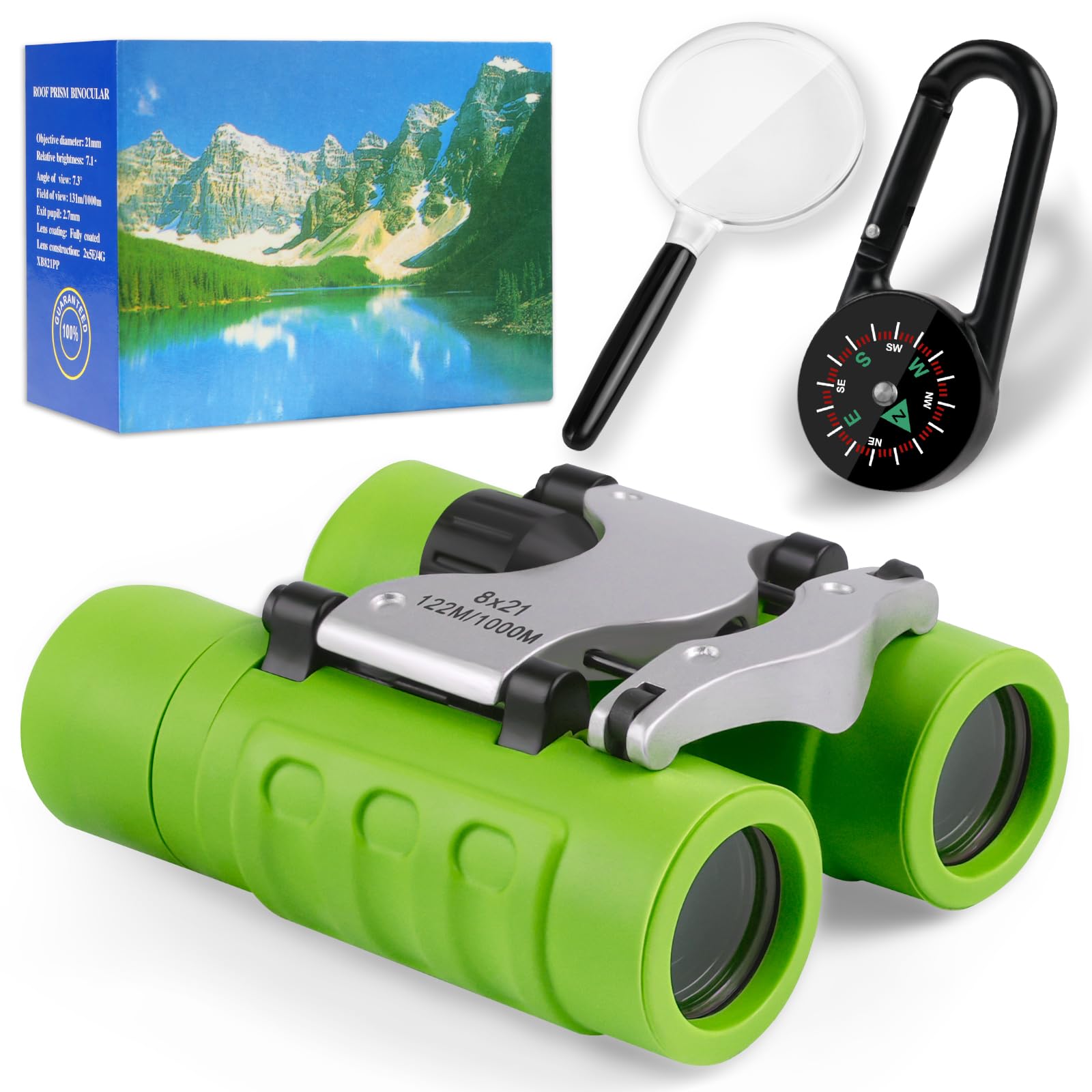 OSDUE Binoculars for Kids, 8 x Super Zoom Function Kids Telescope Outdoor Toys 4 5 6 7 8 Years Old Boys Girls High Resolution Binoculars for Kid Toys Educational