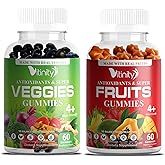 VITINITY Made with Real Fruit-Real Veggie Gummies-Superfood Vegetable Vitamin Supplement for Women,Men,Kids-Blend of Fruit and Greens for Daily Health.Fruits and Vegetables Supplements (30-Day Supply)