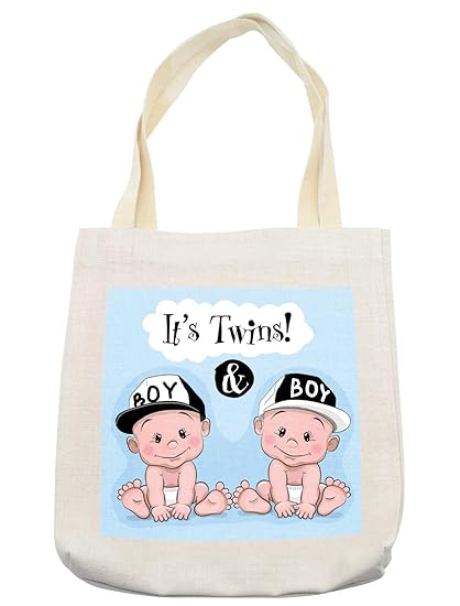 Amazon Com Lunarable Baby Shower Tote Bag Baby Boys With Its