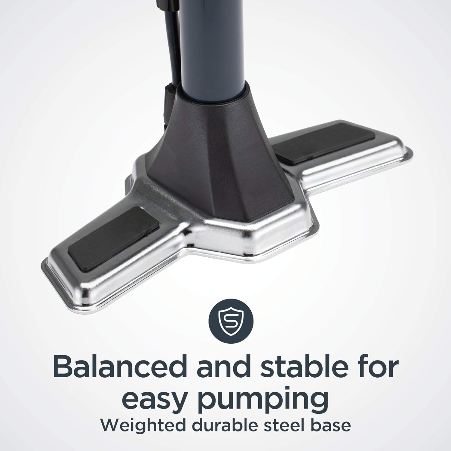 Schwinn Air Center Plus Floor Bike Pump, Gauge Fits Schrader and Presta Valve Types, Navy Blue : Garden & Outdoor