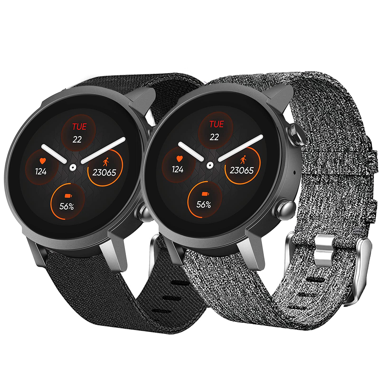 Giaogor Strap Compatible with Ticwatch E3, Nylon Knitted Replacement Watch Strap for Ticwatch E3 Smartwatch,