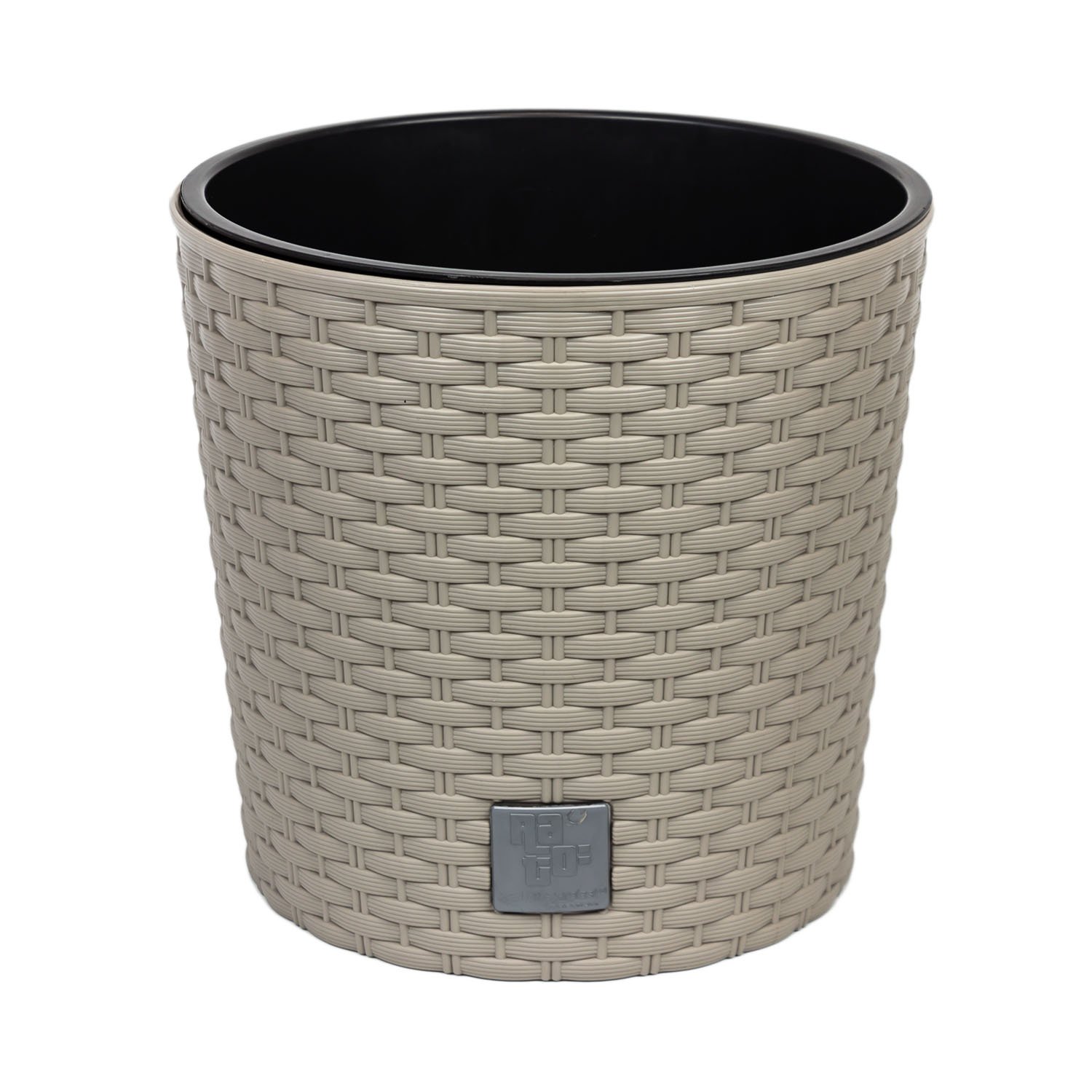 Prosper Plast DRTUS300L-7529U 30 x 27 cm Rato Round Flowerpot - Mocca (12-Piece)