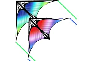 Flying Hoofer Large Beach Delta Kite for Adults and Kids Ages 4-8 & 8-12, Extremely Easy to Fly for Beginners(60X30''), Single Line Kite,Comes with 300 FT String Kite Handle.