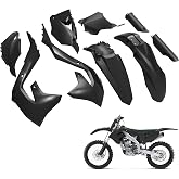 VEISUTOR Black Full Plastic Kit for Kawasaki KX250 KX250X KX450X 2012-2022 | Fairing Fender Protection Parts Kit for KX450 19-22, PP, Impact Resistance, Weather Resistant, Durable, Easy to Install