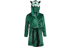 ONLY BOYS Bathrobe - Plush Fleece Bathrobe: Crocodiles, Sharks, Dinosaurs, Ninjas (6-14)
