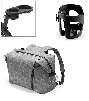 stokke changing bag black melange