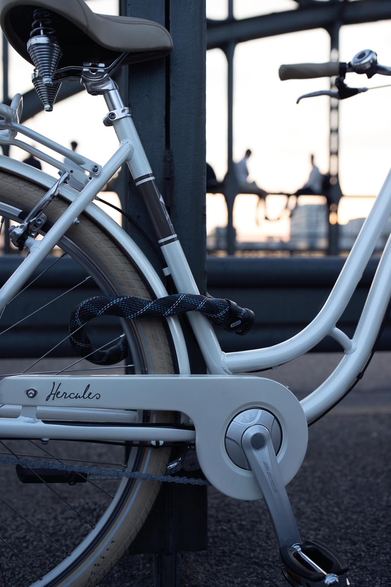 ABUS Kettenschloss IVERA Chain 7210 – Fahrradschloss mit hochflexibler IvyTex-Kunstfaserummantelung – ABUS-Sicherheitslevel 8 – 85 cm – Grau 2