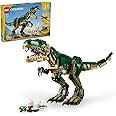 LEGO Creator 3 in 1 T Rex Toy - Dinosaur Toy Building Set for Kids, Boys & Girls, Ages 9+ - 3 Building Options, T-Rex to Triceratops to Pterodactyl - Gift Idea for Christmas, Birthdays - 31151