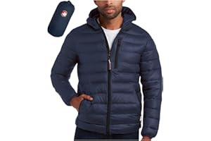 CANADA WEATHER GEAR Mens' Puffer Jacket - Lightweight Packable Bubble Coat, Water Resistant Outerwear Jackets for Men (M-XXL)