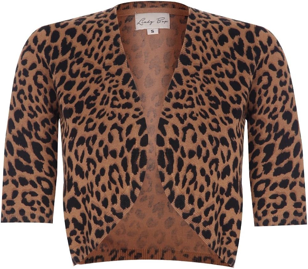 'Kennedy' Leopard Print Shrug (3XL-4XL) at Amazon Women’s Clothing store
