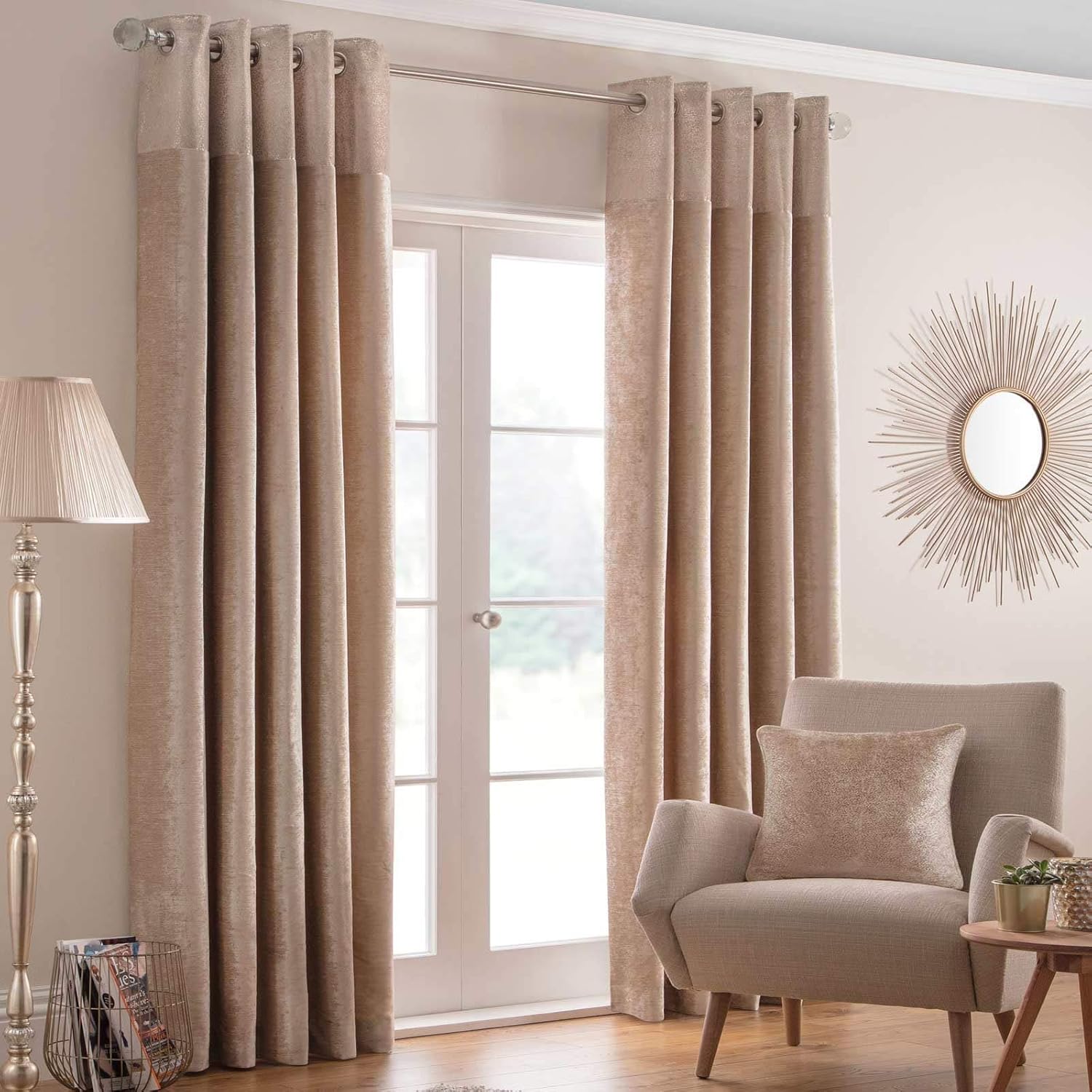 Maple Textiles Luxurious Thick Velvet 66 X 108 Blush Rose Gold