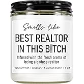 Younift Funny Scented Candle, Realtor Gifts for Women, Men - Mothers Day, Closing Gifts for Realtors, Real Estate Agent Supplies - Thank You Presents for Best Realtor, Salesperson, Broker - 9 oz
