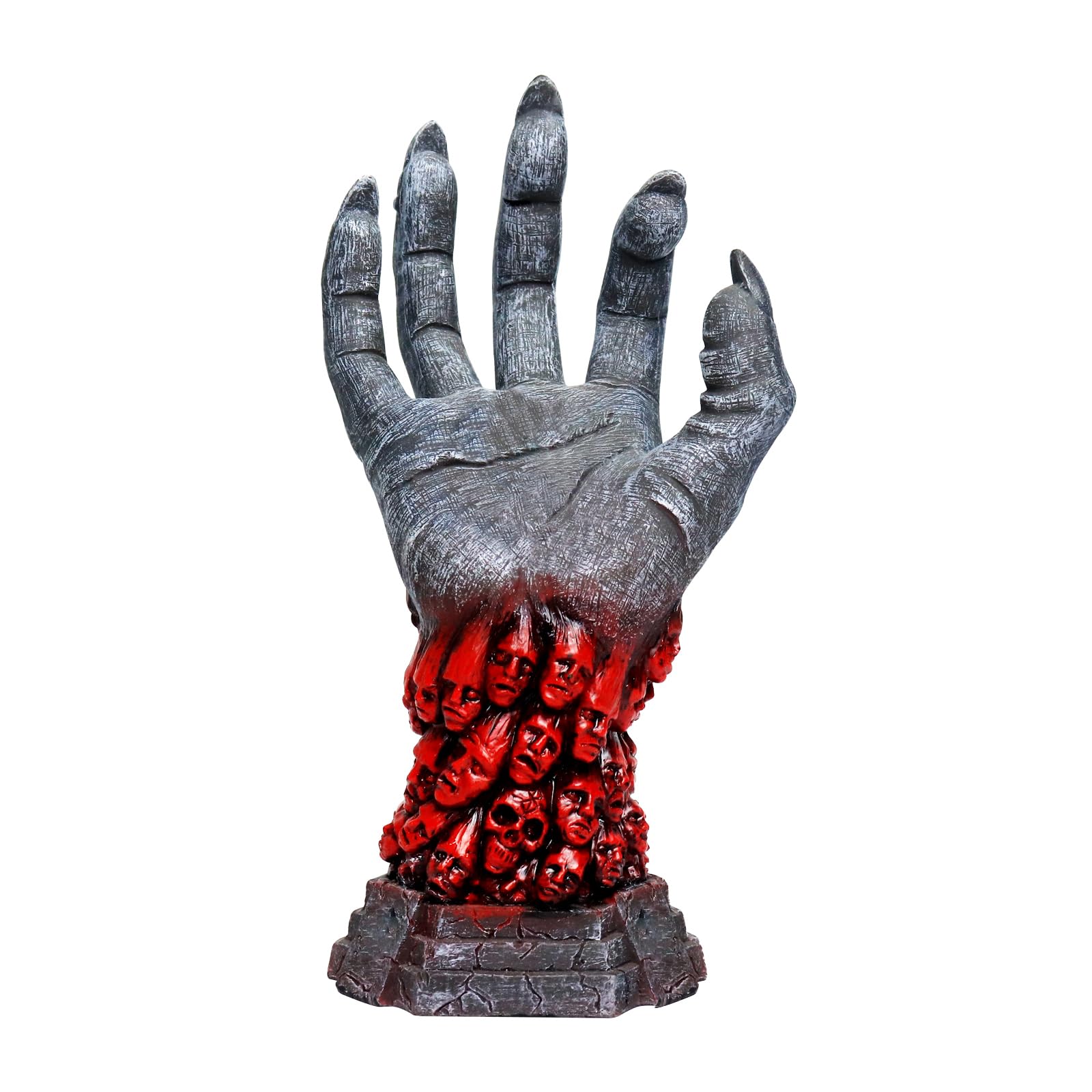 nezababy Scary Hand Statue Anime Figure Grim Reaper Devil Right Hand Skull Sculpture Resin Crafts Halloween Accessories Home Decoration