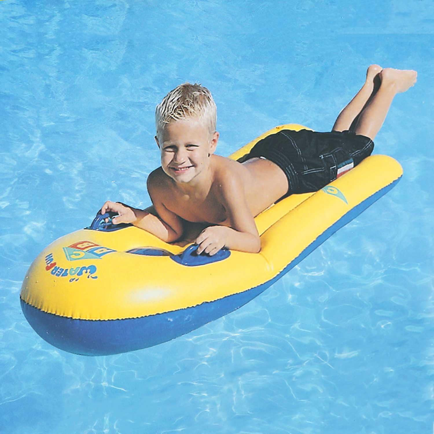 Inflatable Swimming Pool Float Mat Swim Raft, Kids Baby Infants River Pool Party Floating Mattress Surf Board With Handles Boys Girls Beach Water Lounger Floats Toy Sea Swim Air Bed Mattress Kickboard