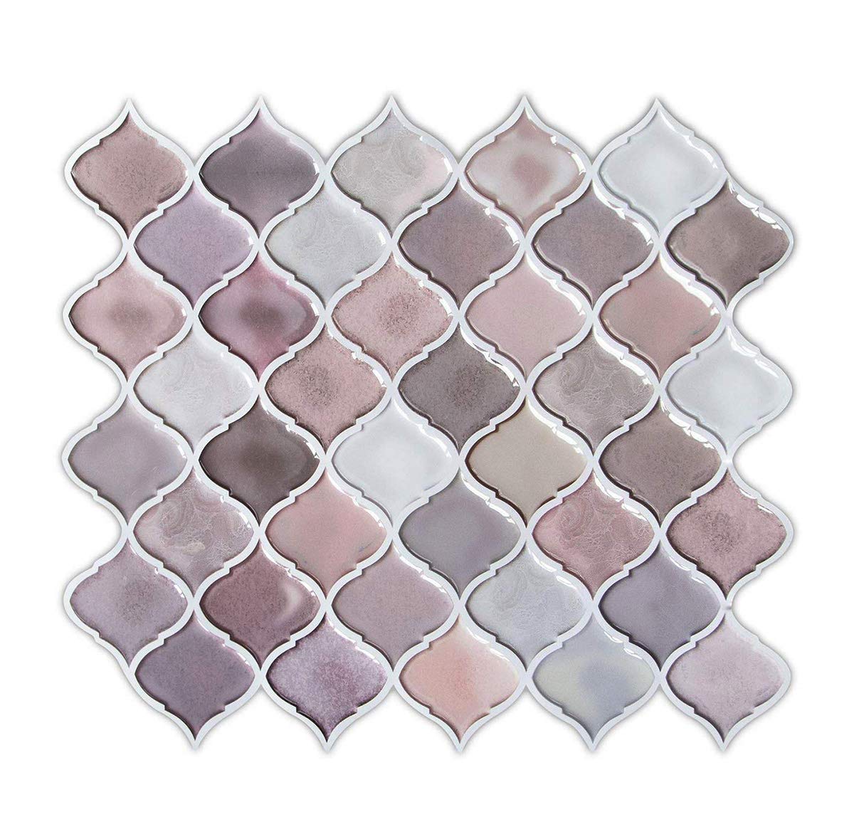 Tile Stickers For Kitchen Bathroom Pink Arabesque Tile Backsplash