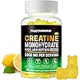 Creatine Monohydrate Gummies 5g for Men Women - Sugar Free Chewable Supplement. 90 Gummies Lemon.
