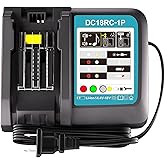 Supowill DC18RC Replacement 14.4V-18V Charger for Makita Battery Charger DC18RC DC18RA DC18SD DC18SE, for 14.4V-18V Makita Batteries BL1850 BL1840B BL1820 BL1815 BL1860 BL1430 BL1450 BL1830