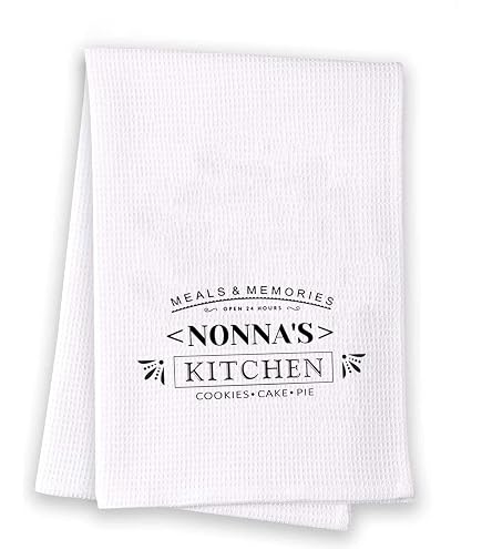 Italienisches Küchentuch Mit Segensspruch – 40,6x61 Cm, Waffelmuster, Aus Polyester, Wasserabsorbierend, Als Deko Oder Geschenk