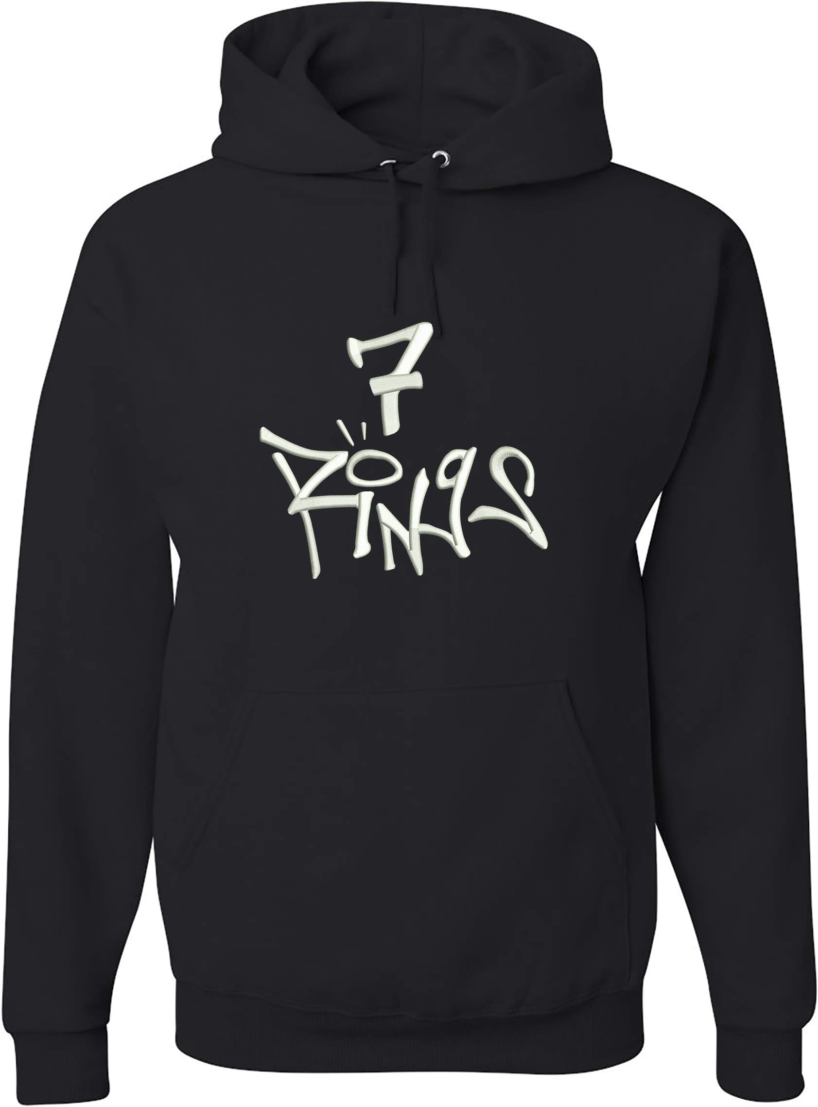 7 Rings Unisex Sweatshirt Music Lyrics Lover Gift - Oversized Embroidered Hoodie Sweatshirt