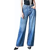 UPNET Womens Jeans High Waisted Stretchy Tummy Control Baggy Wide Leg Straight Leg Denim Pants Trendy 2025 for Women