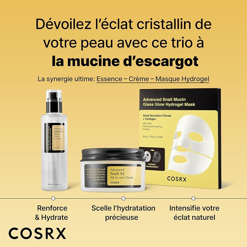 Advanced Snail 96% Mucin Power Essence 100 ml | Sérum Hydratante avec Mucine Bave d'Escargot | Anti Rides Peaux d'Acné et Sèches Soins pour le Visage | Coréen Korean Skincare — photo 7 sur 7