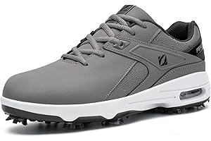 FENLERN Men's Golf Shoes Non-Slip Water-Resistant Lightweight Size 7-15