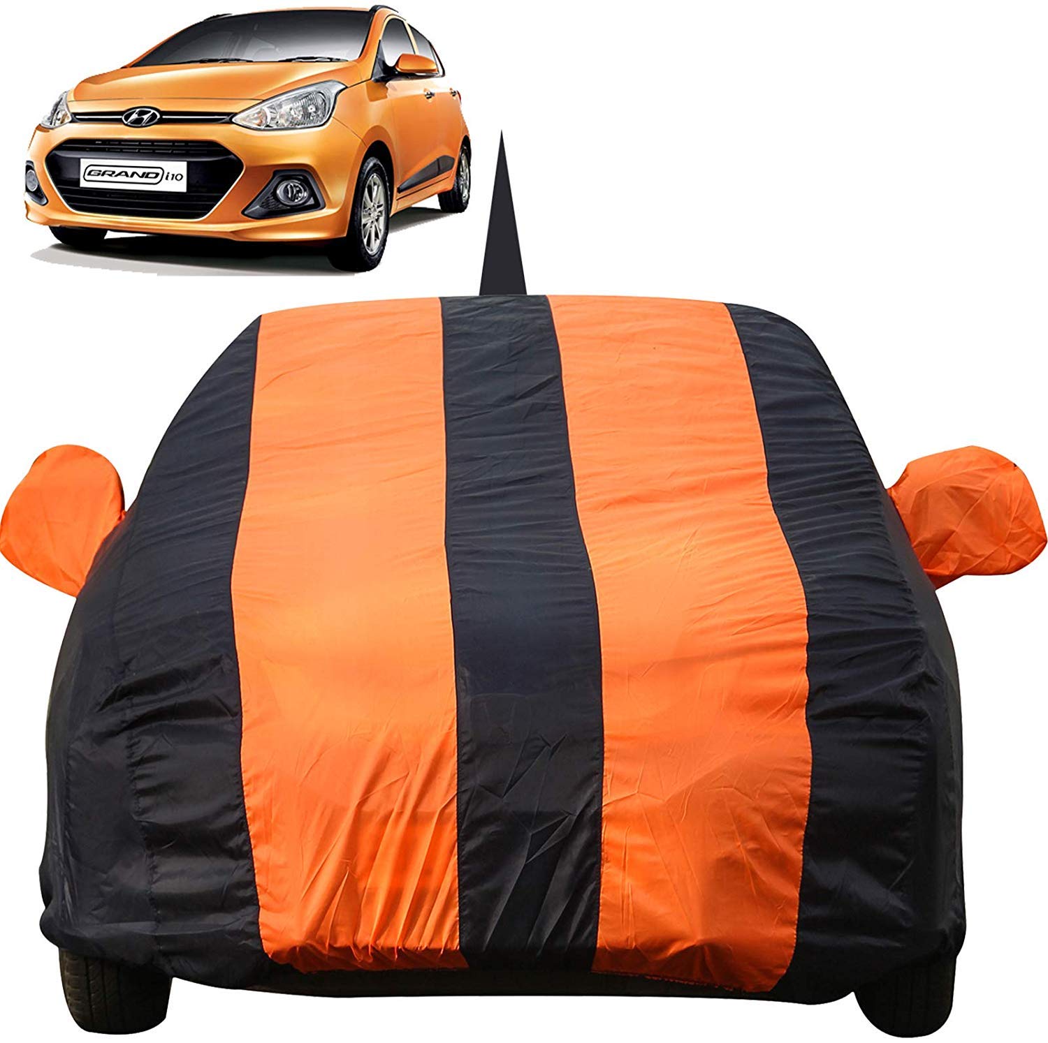 Autofact Car Body Cover for Hyundai Grand I10 with Mirror and Antenna