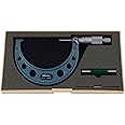 Mitutoyo 103-218 Outside Micrometer, Baked-enamel Finish, Ratchet Stop, 3-4" Range, 0.0001" Graduation, +/-0.00015" Accuracy