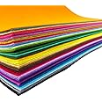 flic-flac 48PCS 12 x 12 inches (30 x 30cm) Assorted Color Felt Fabric Sheets Patchwork Sewing DIY Craft 1mm Thick … (30cm * 30cm, 48pcs)