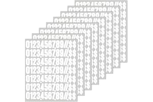 560 Numbers, 1" 0-9 Self Adhesive Number Stickers for Mailbox Scrapbook Files Inventory Classification Signs and Business(Whi