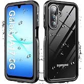 for Samsung Galaxy A17 5G Phone Case Waterproof, [IP68 Waterproof Dustproof] [Built-in Screen Protector] Rugged Full Body Underwater Shockproof Protective Cover for Samsung A17 5G Case, Black