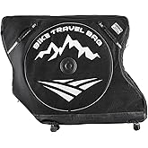VEVOR Bike Travel Bag, Road Bike Bag Road Bicycle Storage Carry with TSA Lock & Dual Zipper, Black Bicycle Case Wheelbase 37-