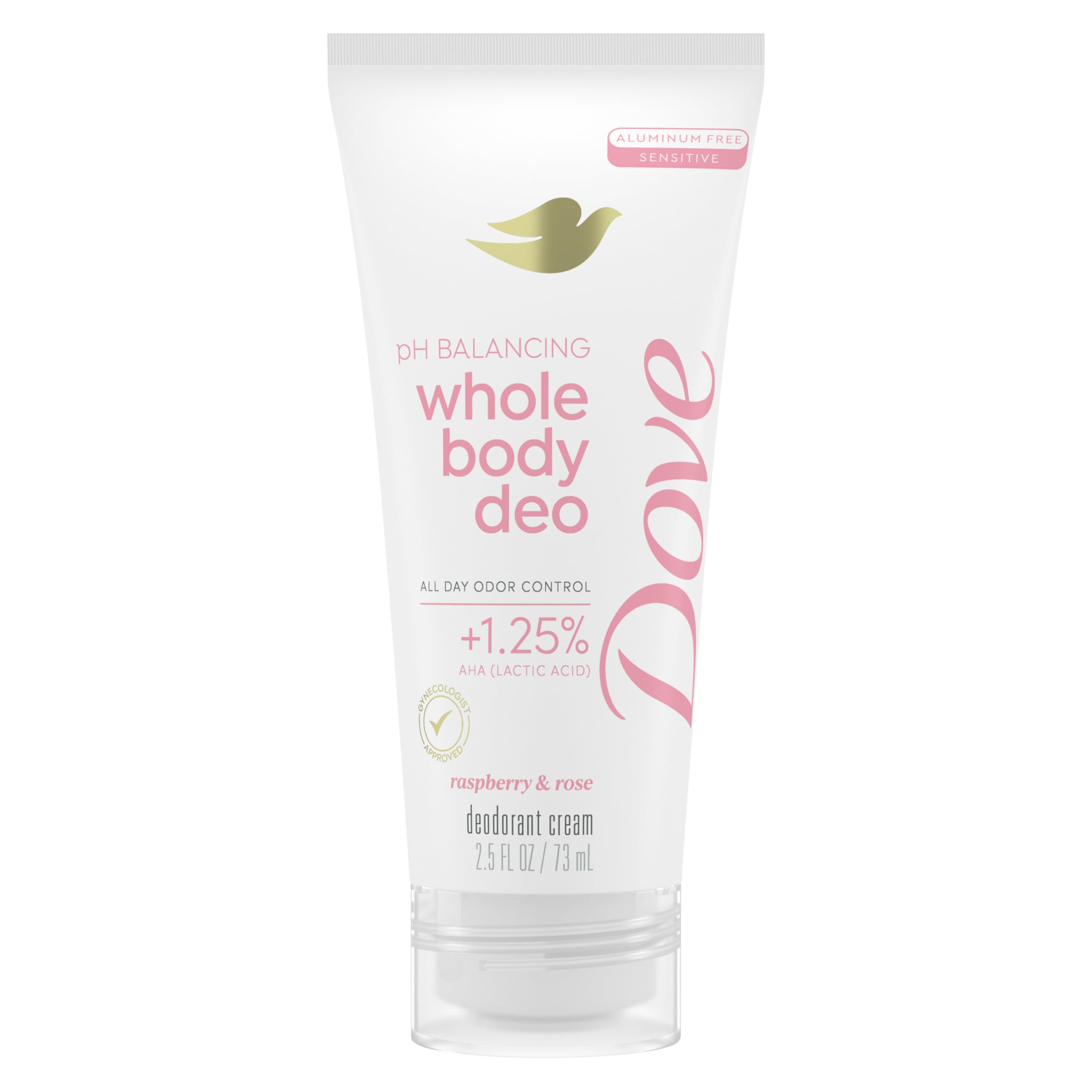 Photo 1 of Dove Whole Body Deodorant Aluminum Free pH Balancing Cream Raspberry & Rose for 72h Odor Control 2.5 Oz