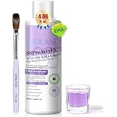 SAVILAND Pure EMA Monomer Acrylic Nail Liquid 4 Oz for Home Salon Manicures | Includes 12# Nail Brush Dappen Dish, Moderate Drying Time, Non Yellowing, Beginner Home DIY, Professional Salon Extensions