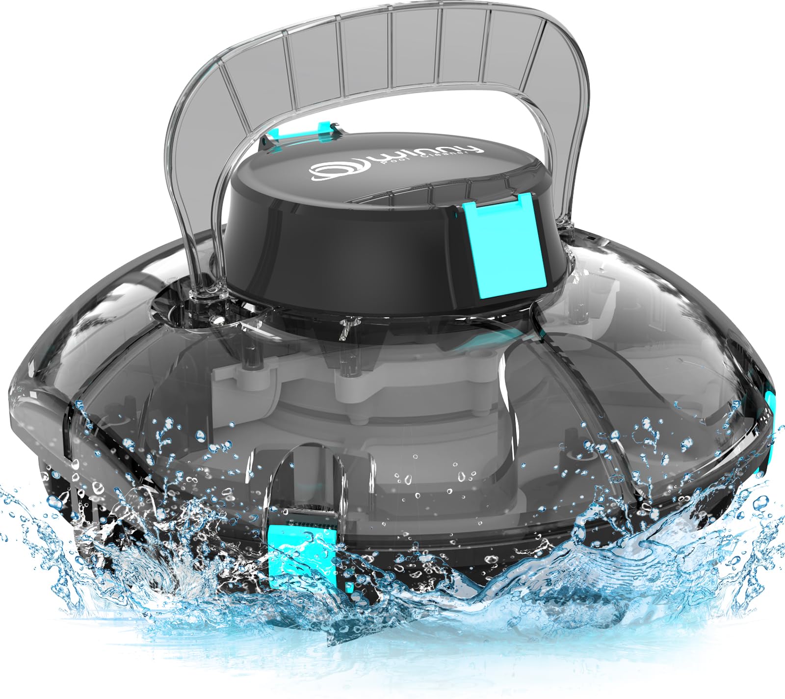 Photo 1 of Cordless Robotic Pool Cleaner,Pool Vacuum with Auto- Parking, Lightweight, Ideal for Above Ground Flat Pool up to 645 sq.ft,Black