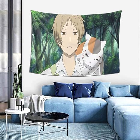 Amazon Co Jp 夏目友人帳 タペストリー インテリア 壁掛け おしゃれ 室内装飾 多機能 寝室 カーテン おしゃれ 個性ギフト 新築祝い 結婚祝い プレゼント ウォール アート 60in 40in ホーム キッチン