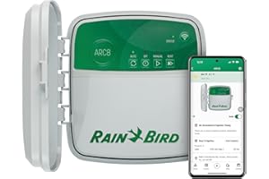 Rain Bird ARC8 App-Based Indoor/Outdoor Smart Irrigation WiFi Timer/Controller, 8-Zone/Station, EPA WaterSense Certified, Compatible with Alexa