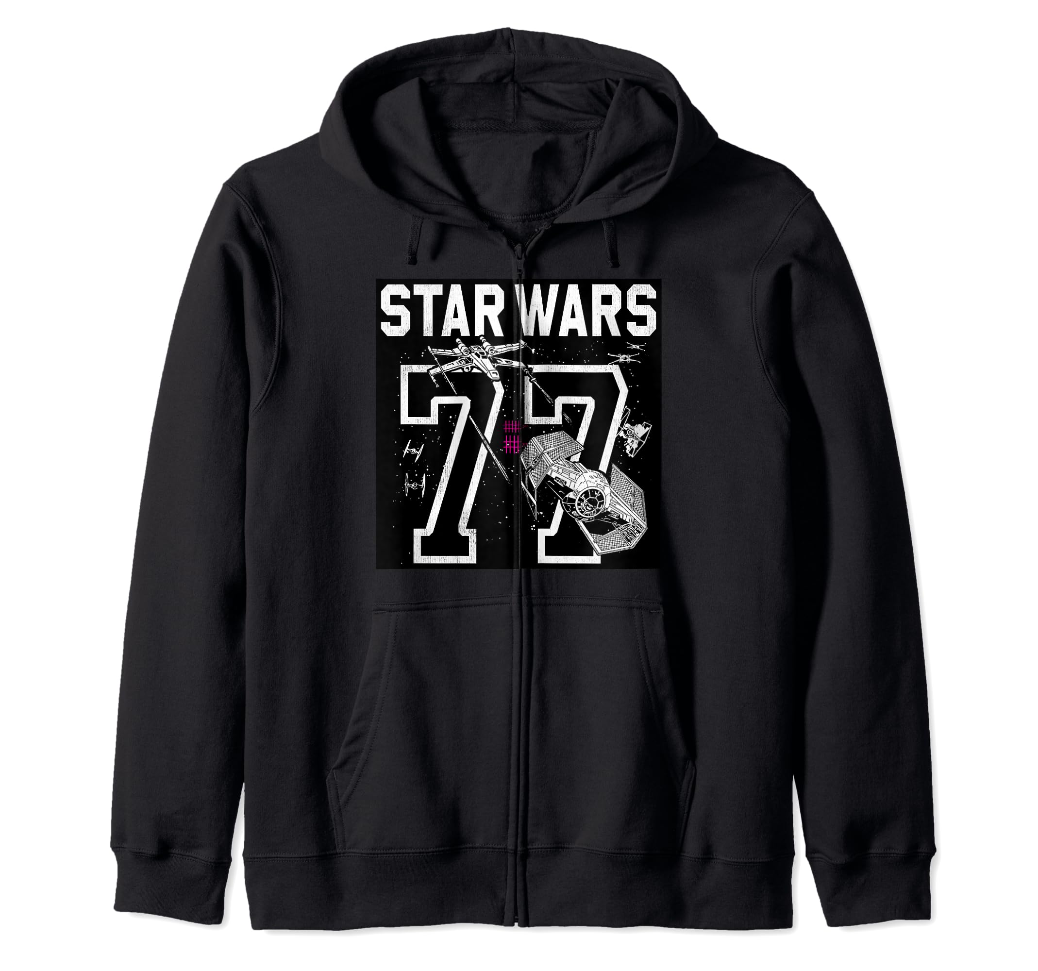 Star Wars '77 Collegiate Jersey Dog Fight Zip Hoodie
