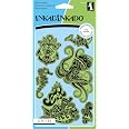 Inka Dinkado Cling Stamp Set – Caribbean Seas Design, 6-Piece Clear Stamps For Crafting