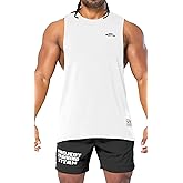 Project Titan Men's Workout Drop Arm Tank Top Cut Off Sleeveless Gym Shirts