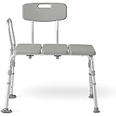 Dr. Dunley Tub Transfer Bench, 400 lb Capacity Bath & Shower Seat, Tool-Free Assembly, Anti-Slip Suction Feet, Lightweight Frame, for Seniors & Mobility Assistance