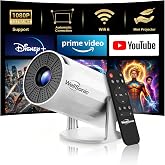 Mini Projector with WiFi and Bluetooth, Portable Movie Projector