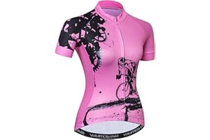 PSPORT JPOJPO Women's Cycling Jersey Sleeveless Short&Long Sleeve Bike Shirt Half Zipper Road Bicycle Biking Tops CF3